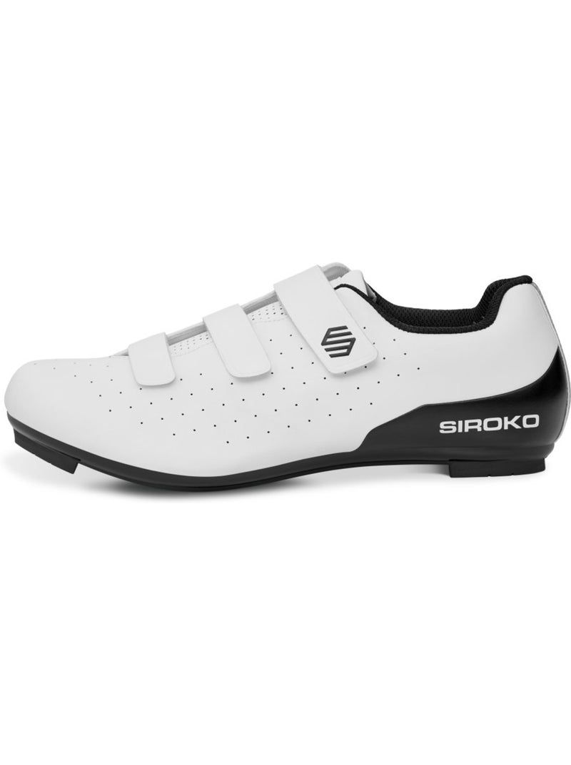 Scarpe da ciclismo su strada ciclismo uomo e donna riderev Bianco - Kiabi