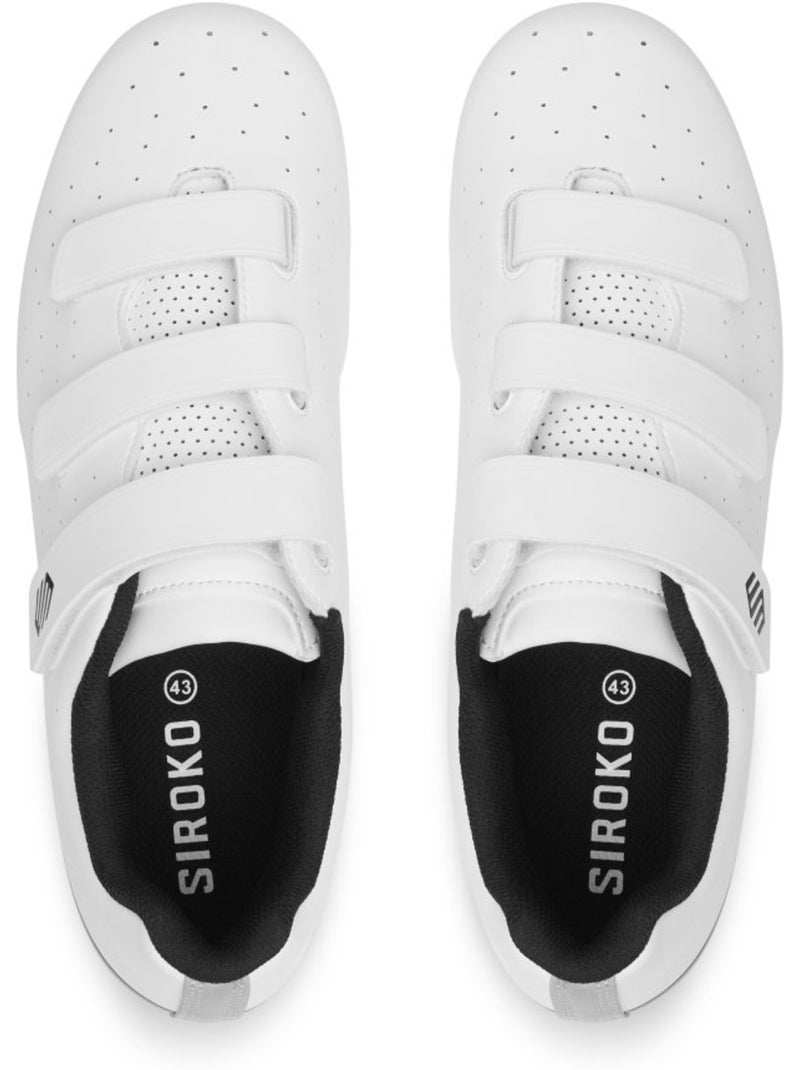 Scarpe da ciclismo su strada ciclismo uomo e donna riderev Bianco - Kiabi