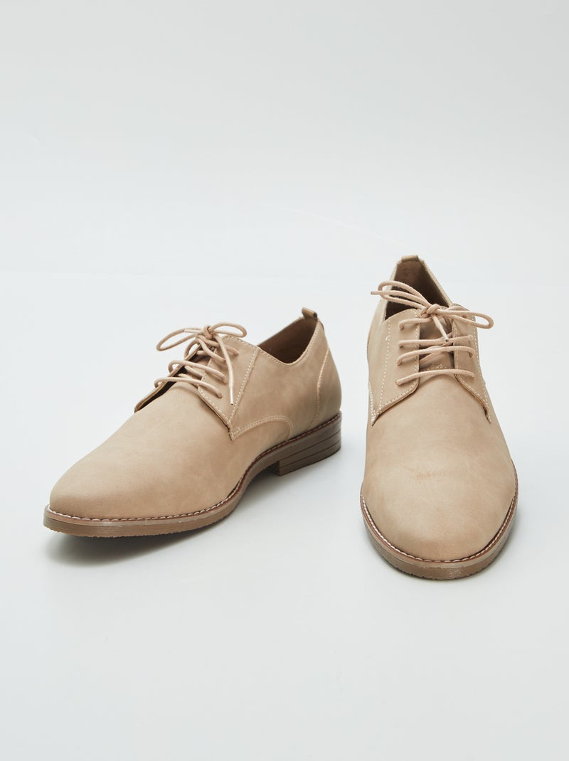 Scarpe da città in finto camoscio BEIGE - Kiabi