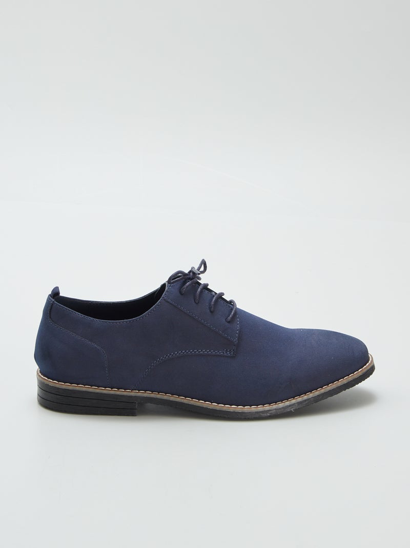 Scarpe da città in finto camoscio BLU - Kiabi
