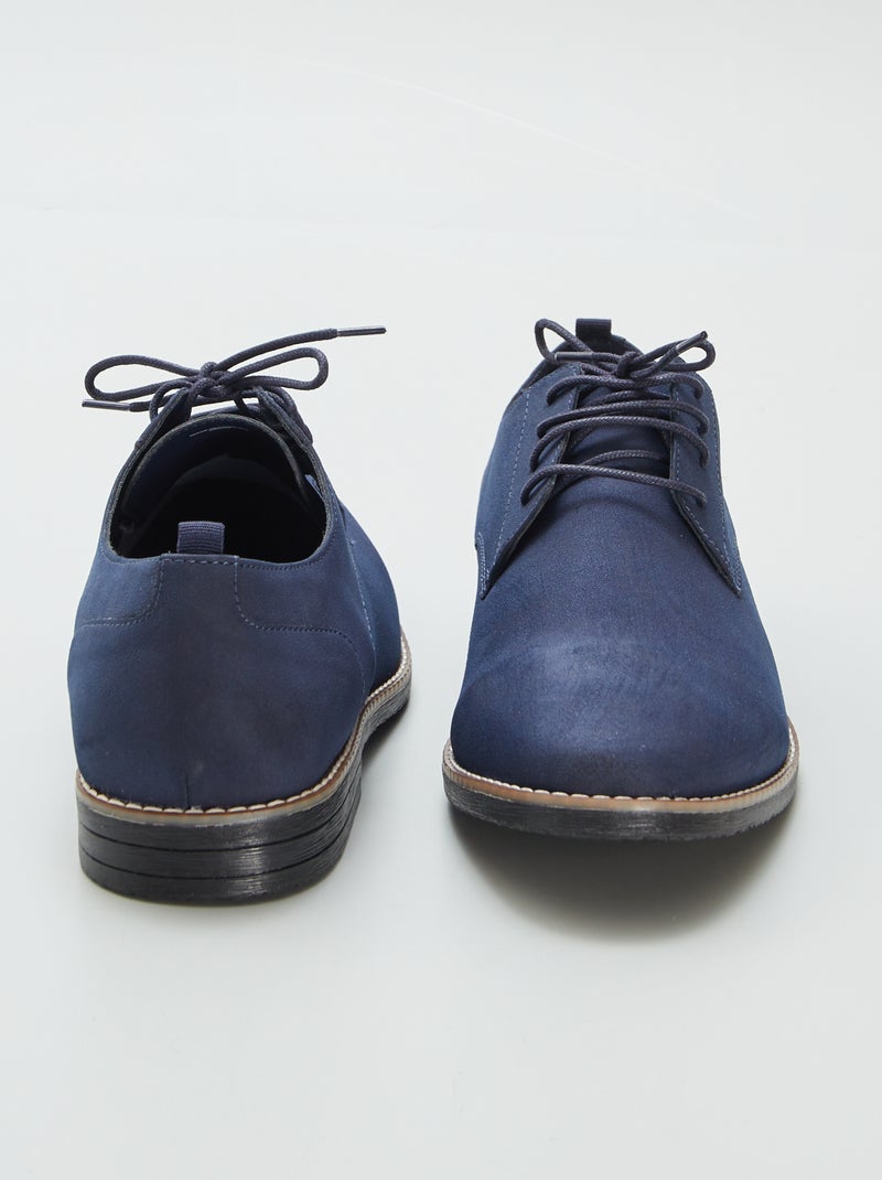 Scarpe da città in finto camoscio BLU - Kiabi