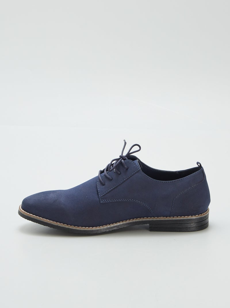 Scarpe da città in finto camoscio BLU - Kiabi