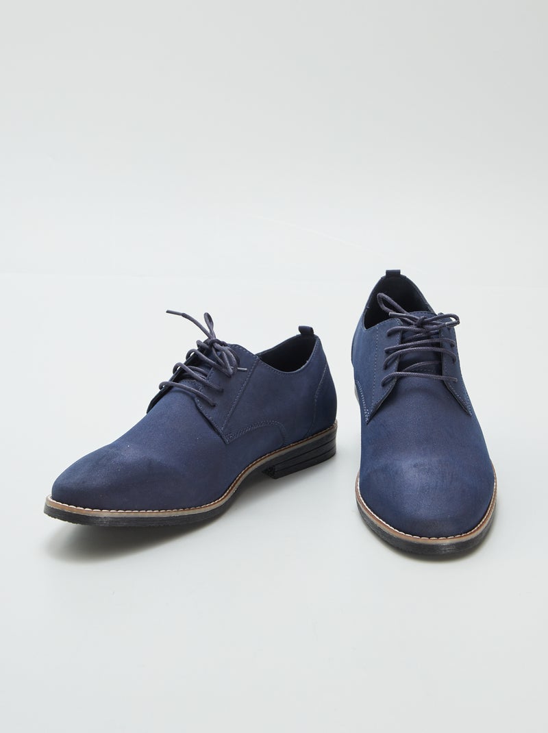 Scarpe da città in finto camoscio BLU - Kiabi