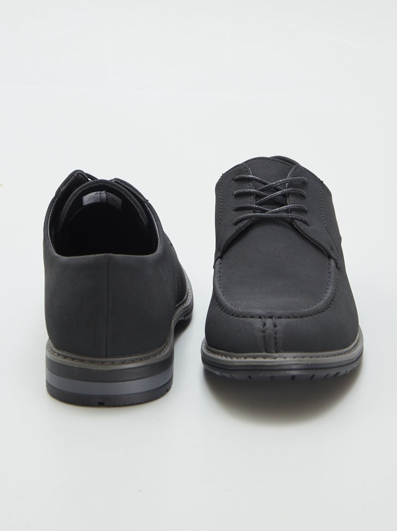 Scarpe da città in finto camoscio NERO - Kiabi