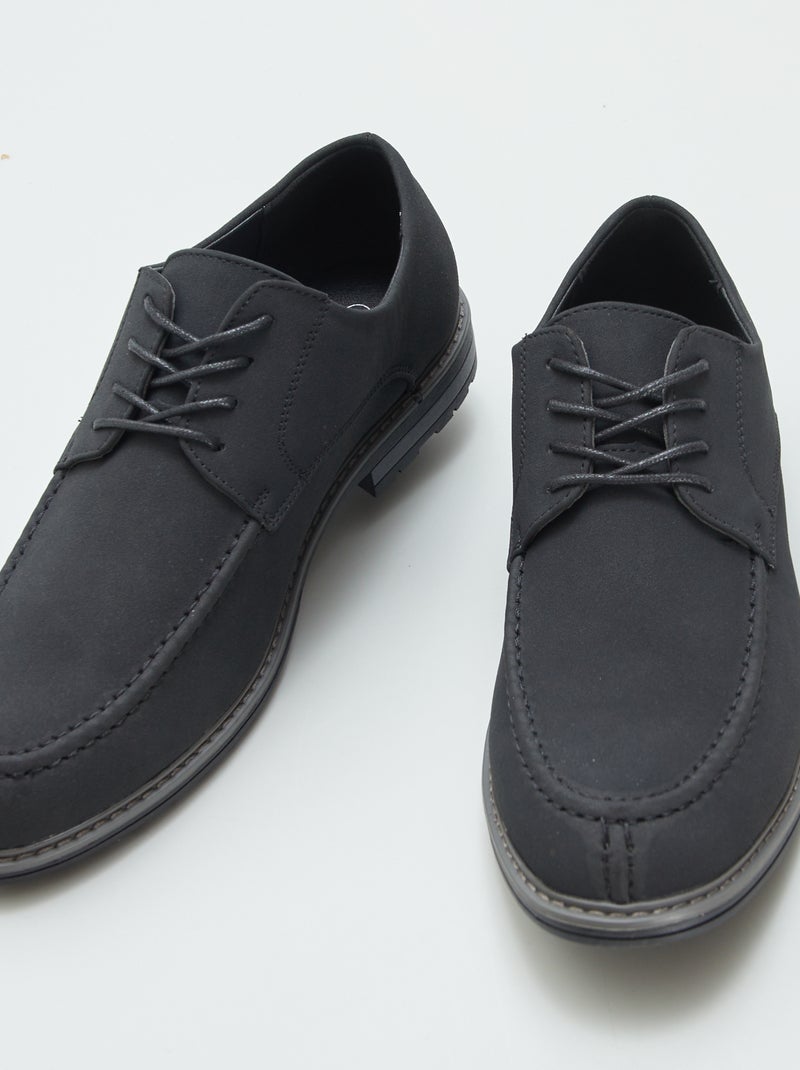 Scarpe da città in finto camoscio NERO - Kiabi