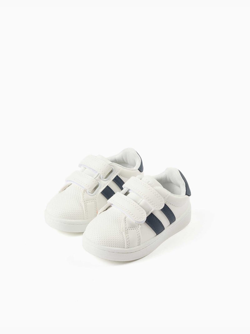 Scarpe da ginnastica a righe con chiusura a strappo Blu Blu - Kiabi
