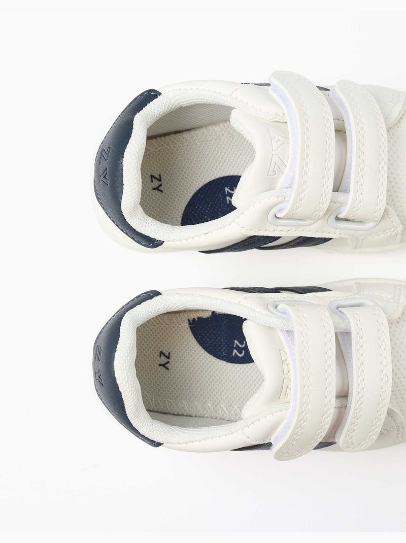 Scarpe da ginnastica a righe con chiusura a strappo Blu Blu - Kiabi