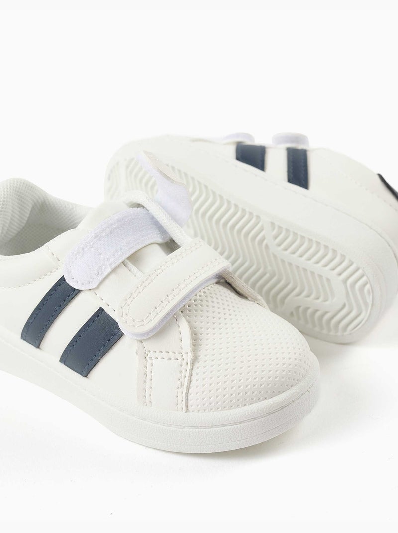 Scarpe da ginnastica a righe con chiusura a strappo Blu Blu - Kiabi