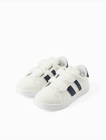 Scarpe da ginnastica a righe con chiusura a strappo