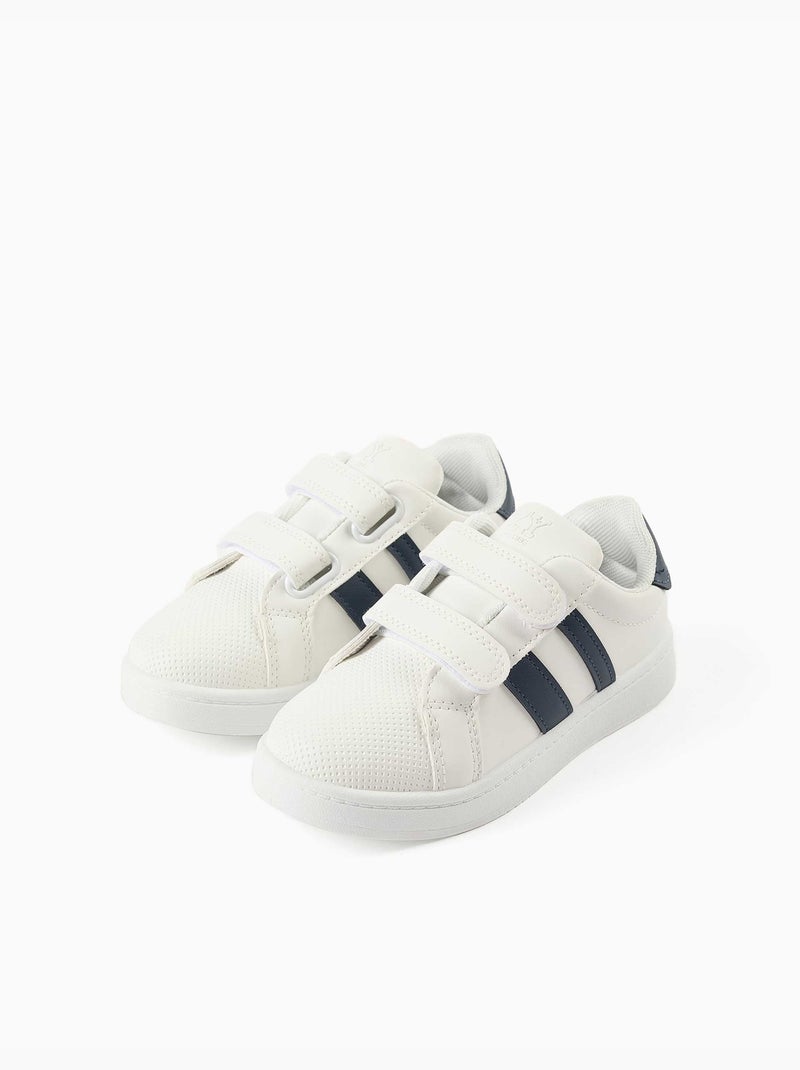 Scarpe da ginnastica a righe con chiusura a strappo Blu Blu - Kiabi