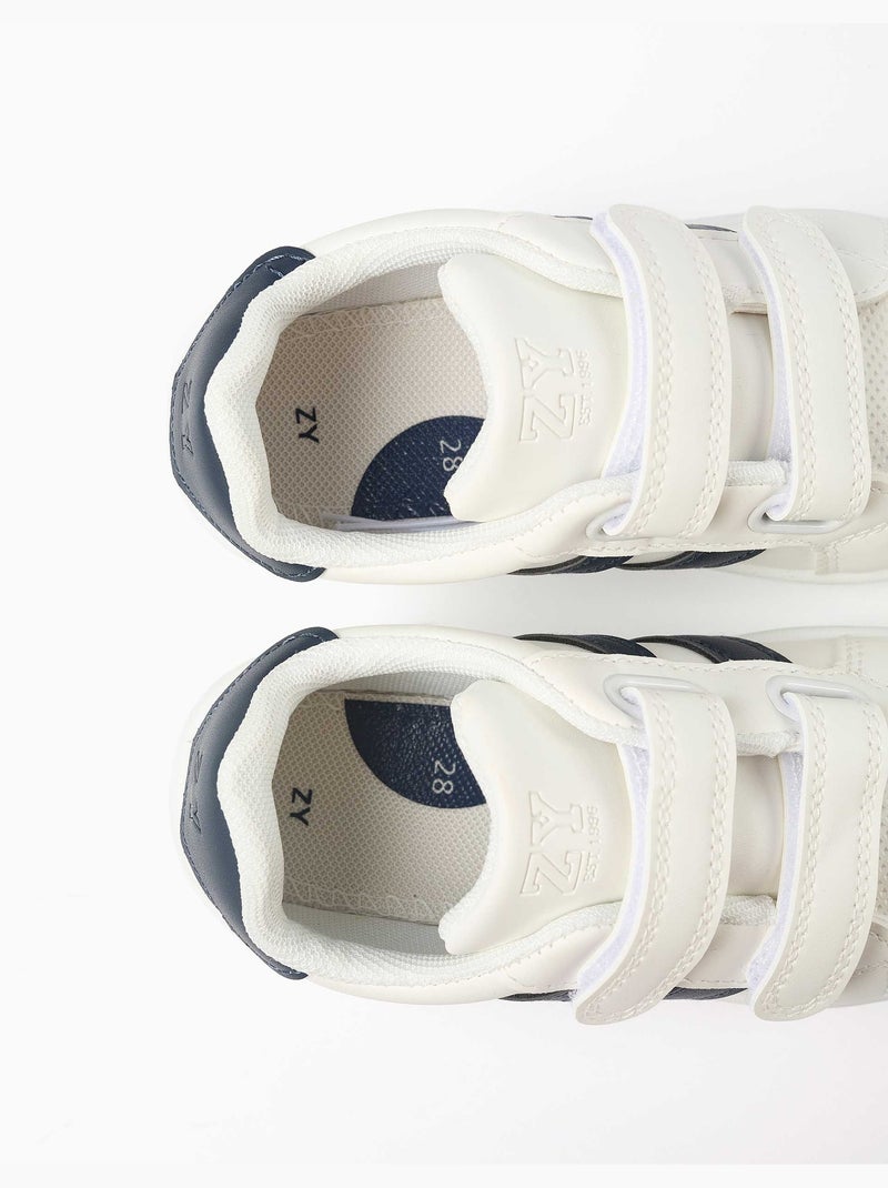 Scarpe da ginnastica a righe con chiusura a strappo Blu Blu - Kiabi