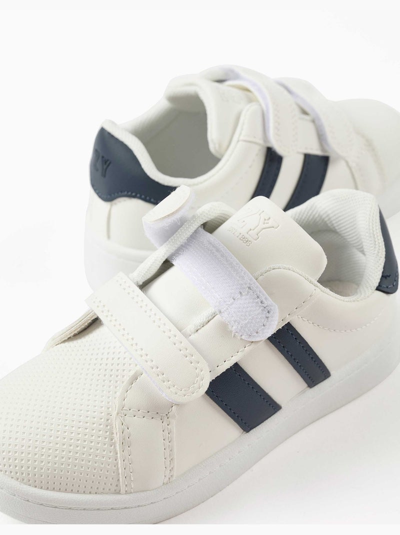 Scarpe da ginnastica a righe con chiusura a strappo Blu Blu - Kiabi