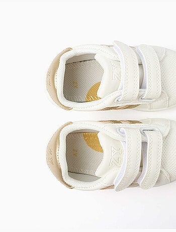 Scarpe da ginnastica a righe con chiusura a strappo