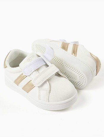 Scarpe da ginnastica a righe con chiusura a strappo