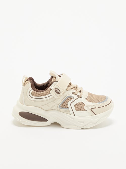 Scarpe da ginnastica basse con strappo + lacci elastici - Kiabi