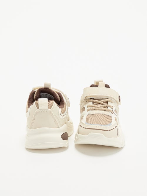 Scarpe da ginnastica basse con strappo + lacci elastici - Kiabi