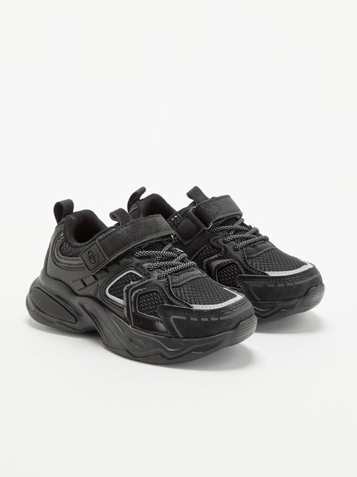 Scarpe da ginnastica basse con strappo + lacci elastici - Kiabi