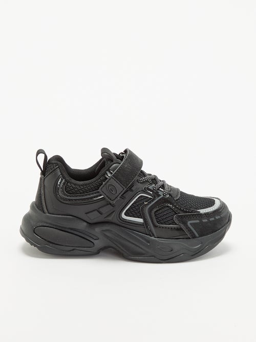 Scarpe da ginnastica basse con strappo + lacci elastici - Kiabi