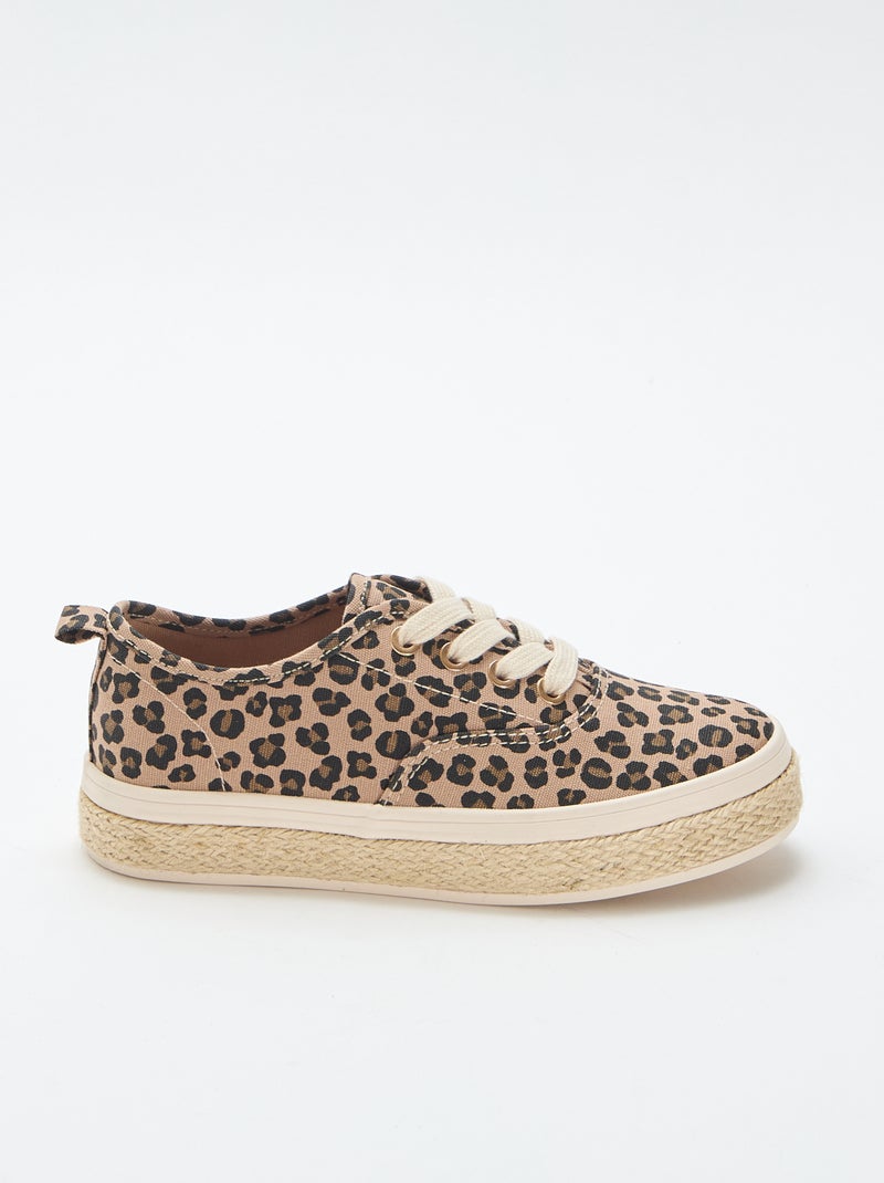Scarpe da ginnastica basse con suola in corda Marrone - Kiabi