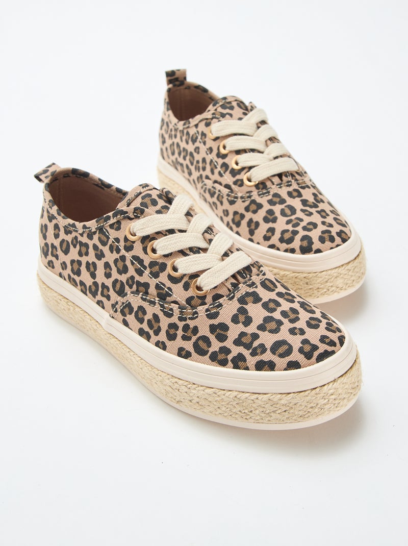 Scarpe da ginnastica basse con suola in corda Marrone - Kiabi