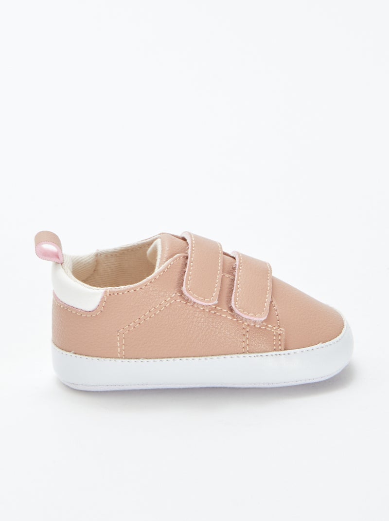 Scarpe da ginnastica bicolori a strappo Beige - Kiabi
