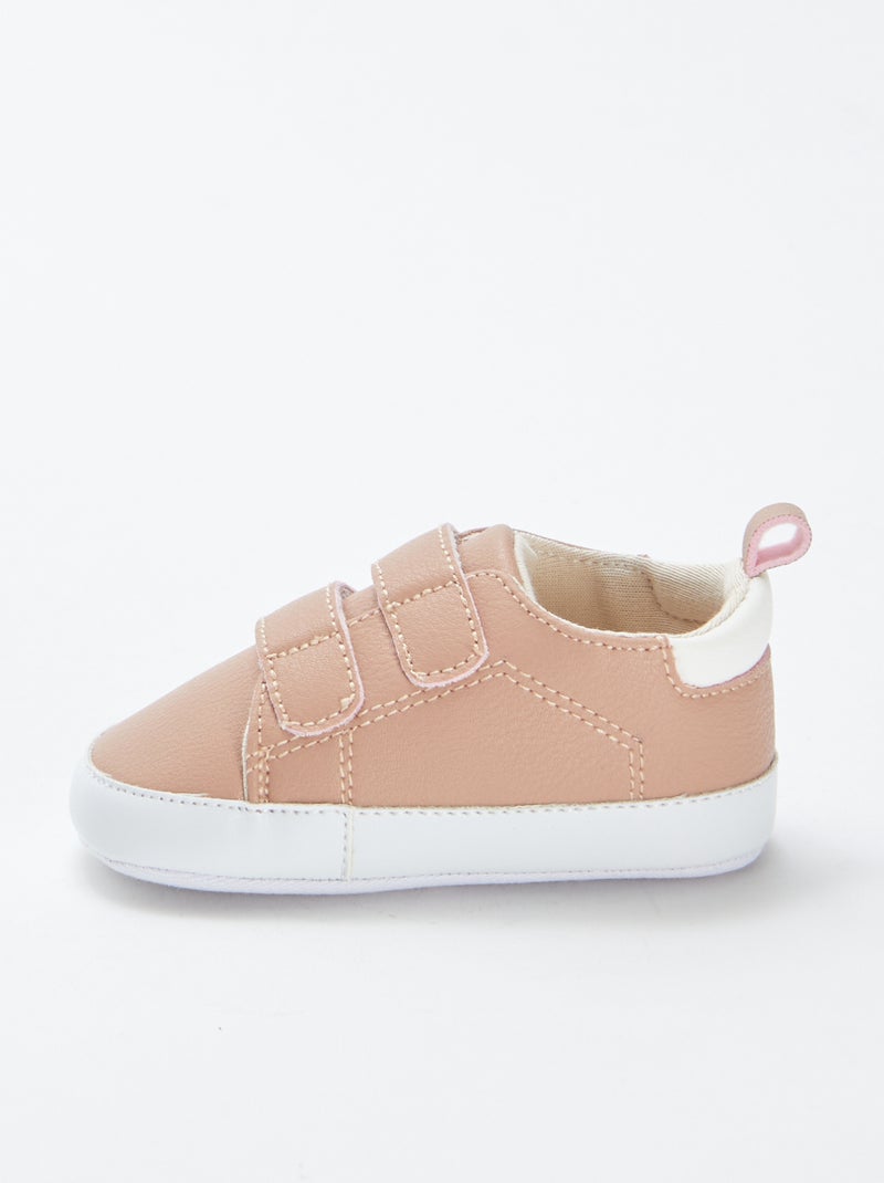 Scarpe da ginnastica bicolori a strappo Beige - Kiabi
