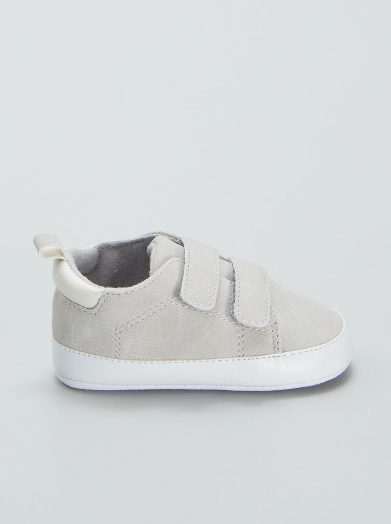 Scarpe da ginnastica bicolori a strappo GRIGIO - Kiabi