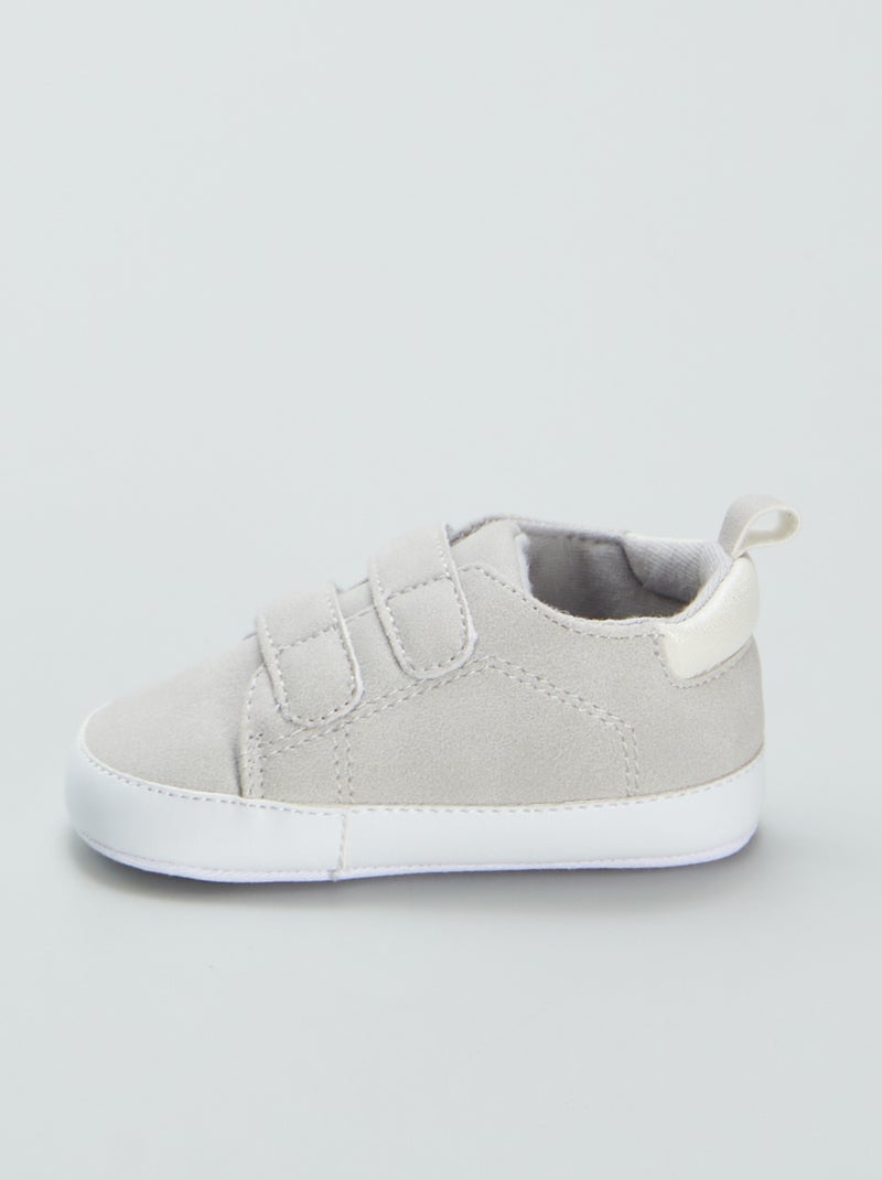 Scarpe da ginnastica bicolori a strappo GRIGIO - Kiabi
