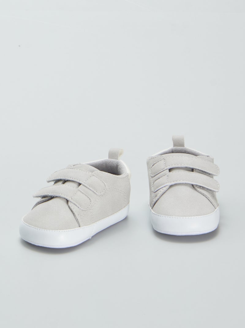 Scarpe da ginnastica bicolori a strappo GRIGIO - Kiabi
