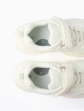 Scarpe da ginnastica chunky in doppio tessuto con fodera in rete