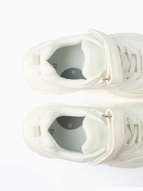 Scarpe da ginnastica chunky in doppio tessuto con fodera in rete - Kiabi Scarpe da ginnastica chunky in doppio tessuto con fodera in rete - Kiabi