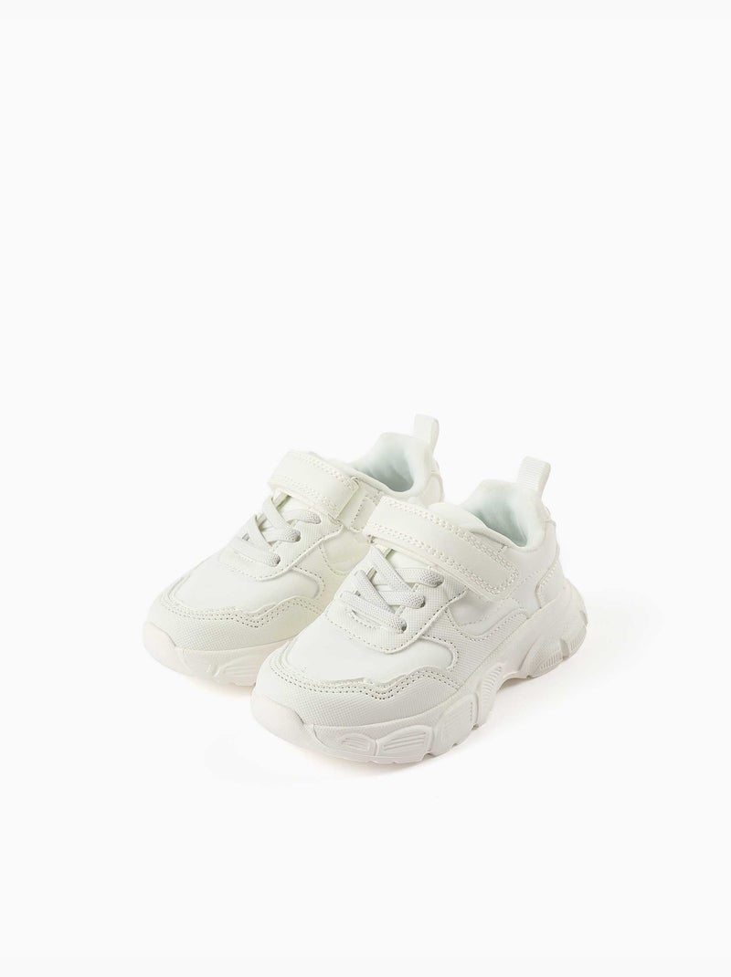 Scarpe da ginnastica chunky in doppio tessuto con fodera in rete Bianco - Kiabi