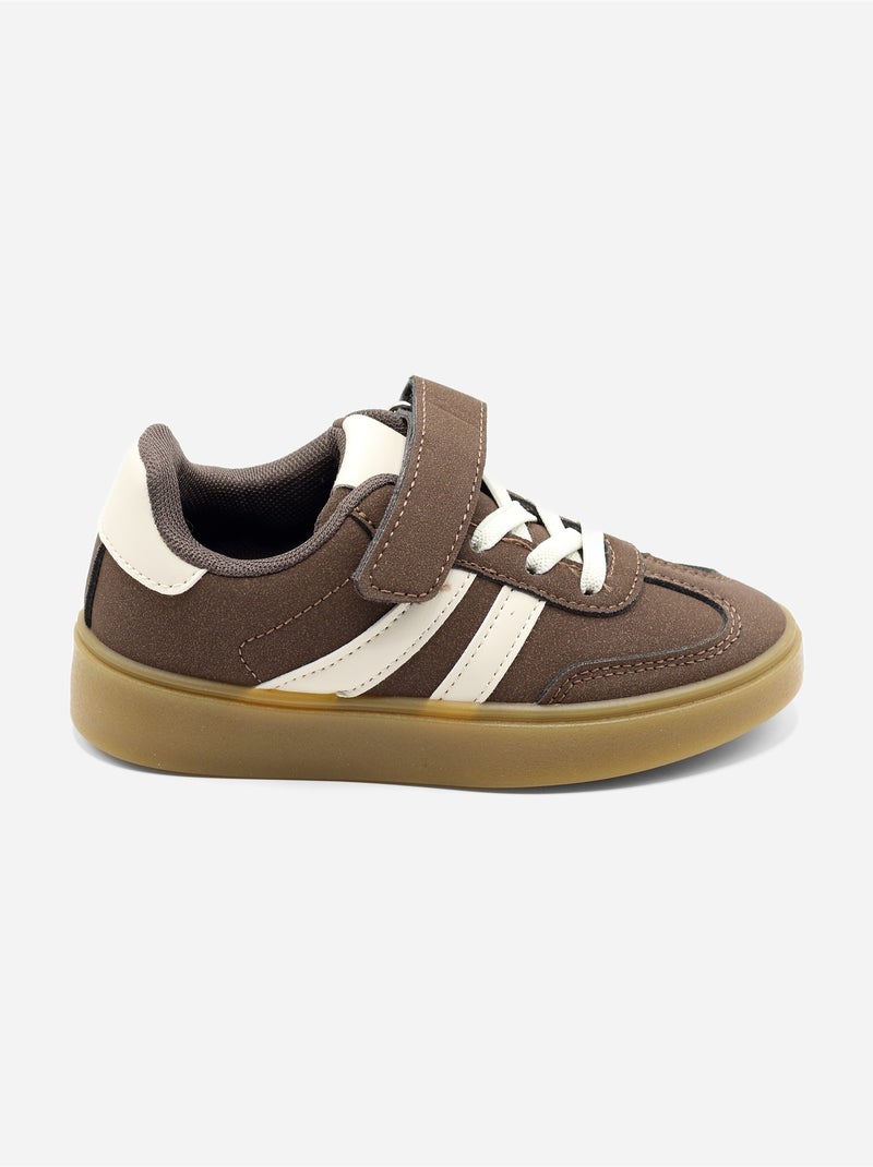 Scarpe da ginnastica cinturino incrociato Marrone - Kiabi