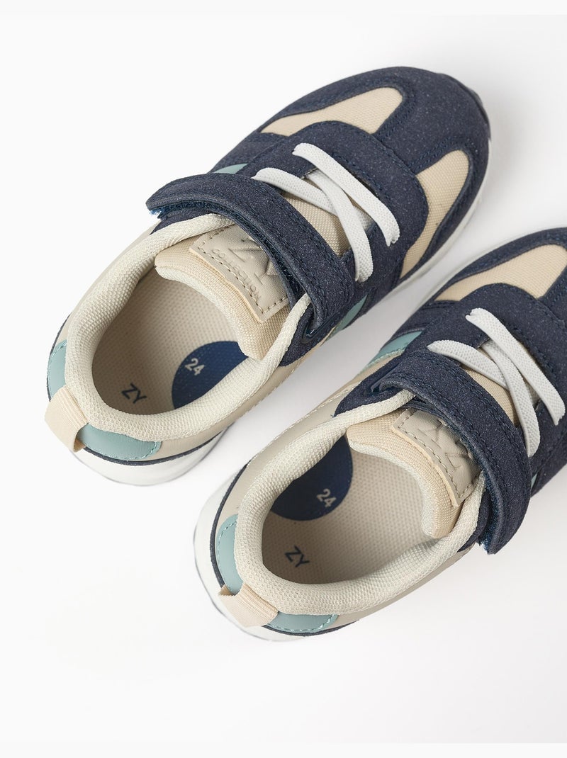 Scarpe da ginnastica combinati con chiusura a strappo Beige chiaro - Kiabi