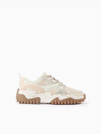 Scarpe da ginnastica combinati con laces e chunky sole