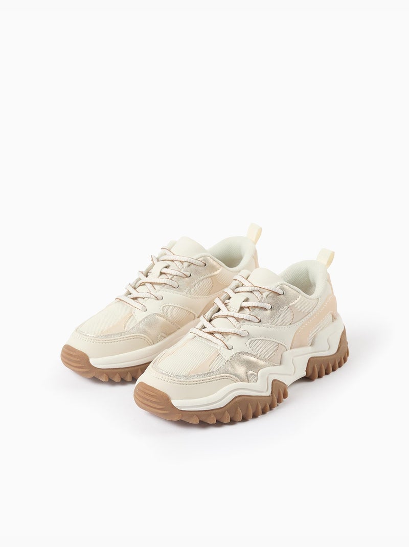 Scarpe da ginnastica combinati con laces e chunky sole Bianco - Kiabi