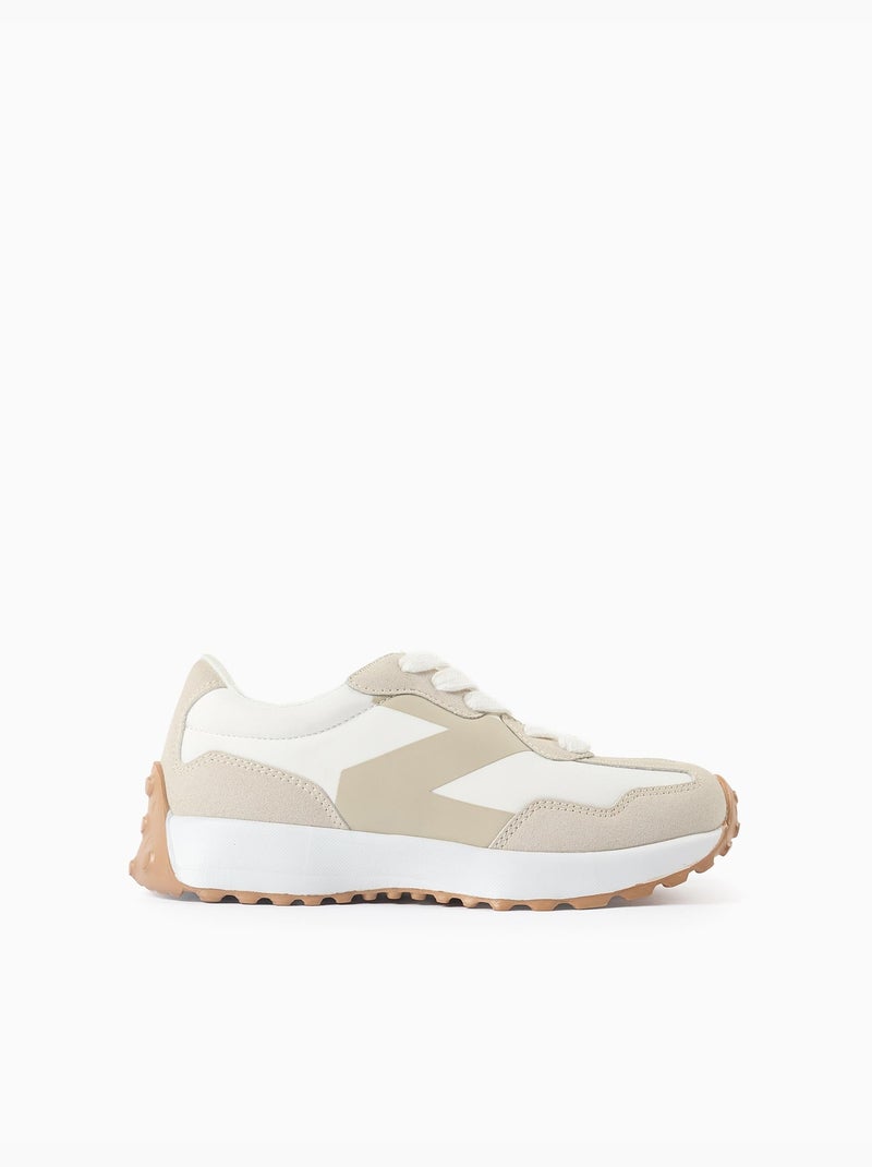 Scarpe da ginnastica combinati con laces superlight runner Bianco Beige - Kiabi