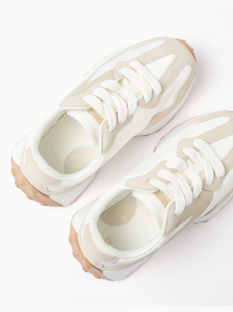 Scarpe da ginnastica combinati con laces superlight runner Bianco Beige - Kiabi