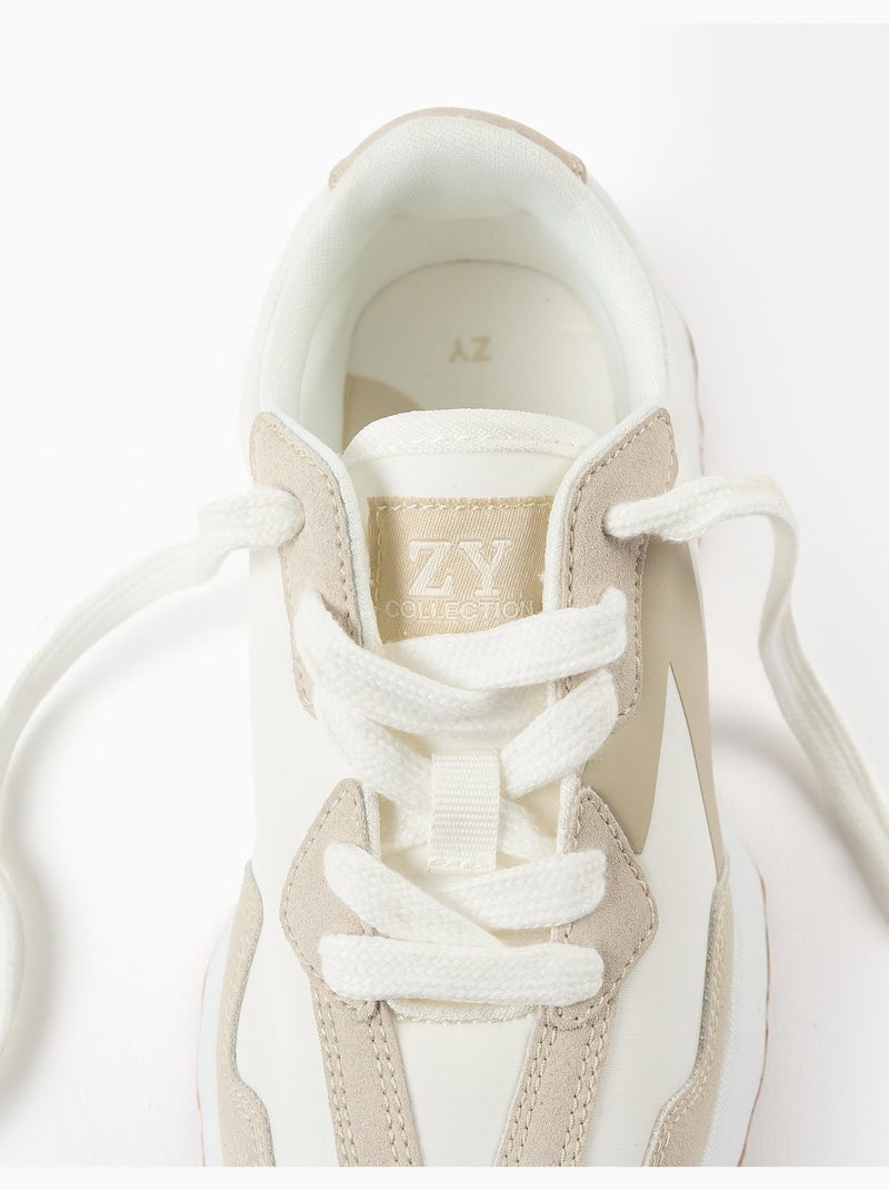 Scarpe da ginnastica combinati con laces superlight runner Bianco Beige - Kiabi