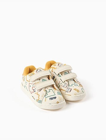 Scarpe da ginnastica con chiusura a strappo con stampa colorata