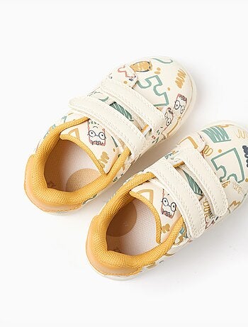 Scarpe da ginnastica con chiusura a strappo con stampa colorata