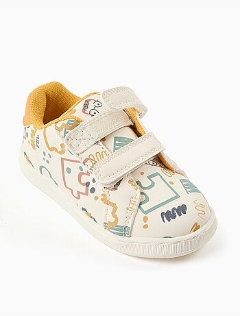 Scarpe da ginnastica con chiusura a strappo con stampa colorata