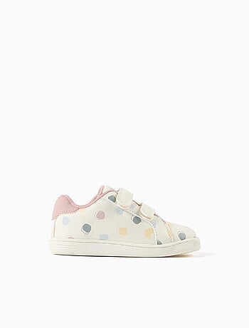 Scarpe da ginnastica con chiusura a strappo e motivo a pois
