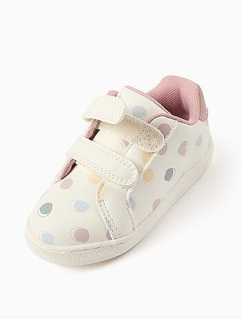 Scarpe da ginnastica con chiusura a strappo e motivo a pois