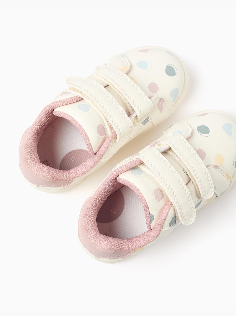 Scarpe da ginnastica con chiusura a strappo e motivo a pois Malva lilla - Kiabi