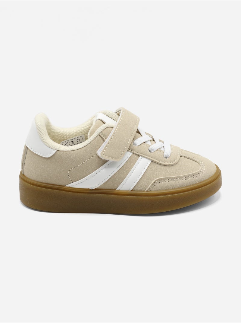 Scarpe da ginnastica con chiusura a velcro Beige - Kiabi