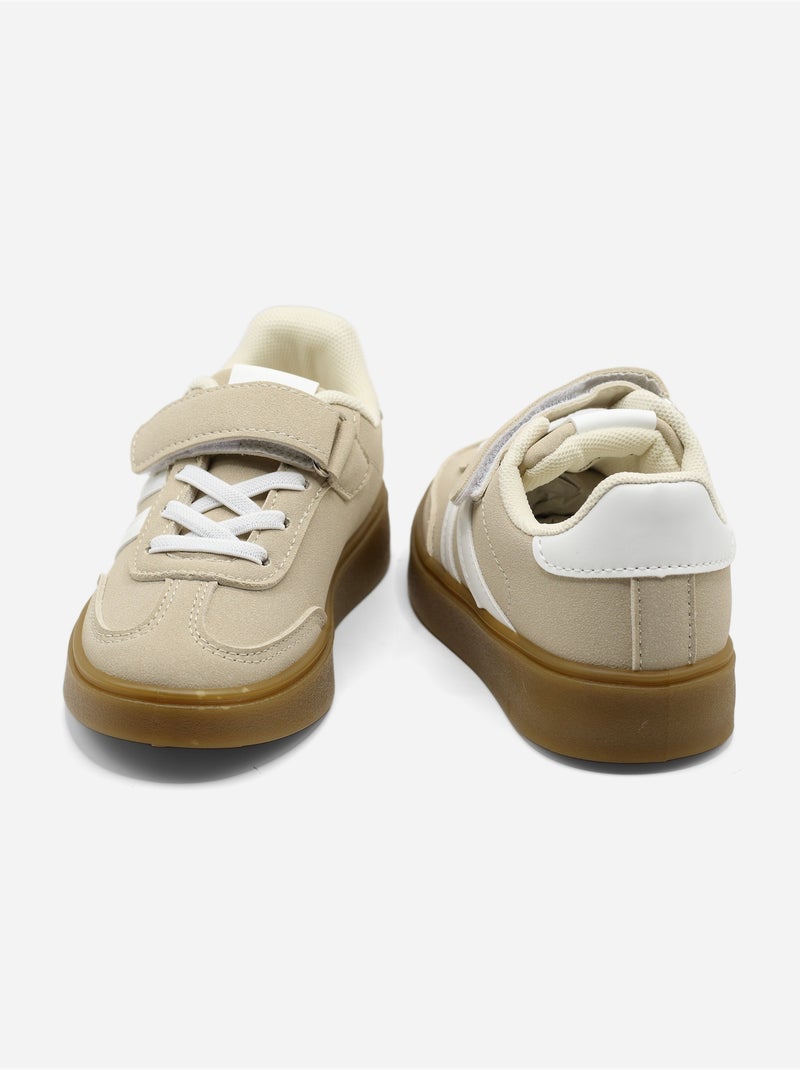 Scarpe da ginnastica con chiusura a velcro Beige - Kiabi