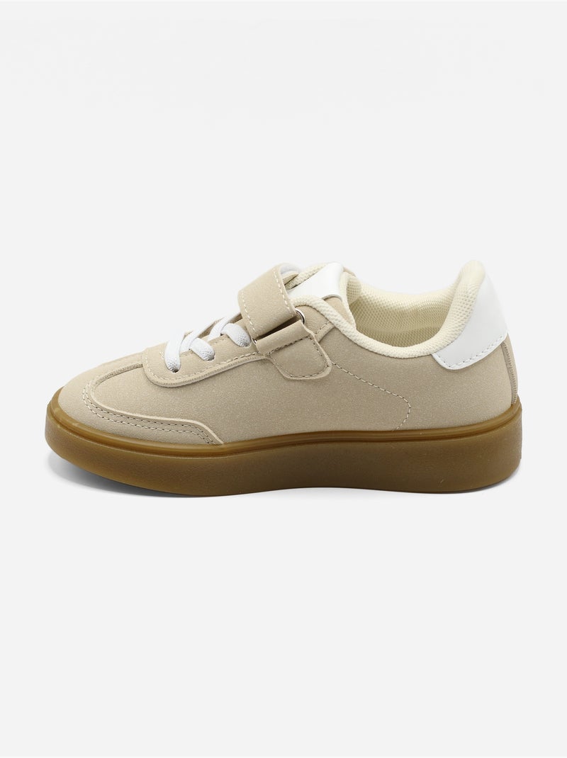 Scarpe da ginnastica con chiusura a velcro Beige - Kiabi