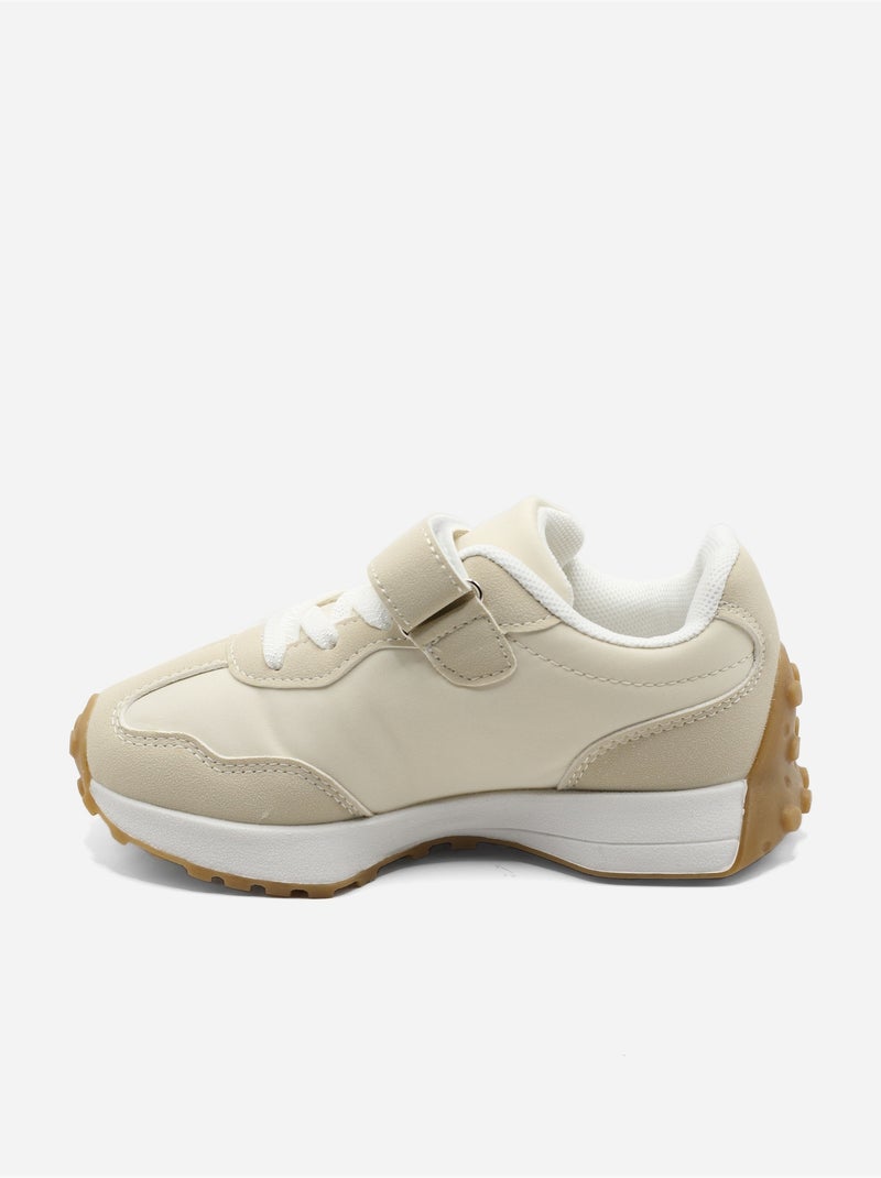 Scarpe da ginnastica con chiusura a velcro Beige - Kiabi