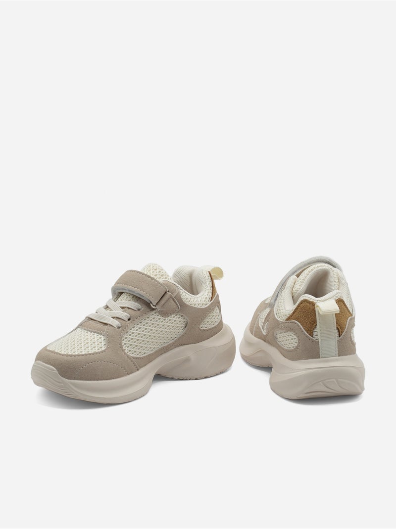 Scarpe da ginnastica con chiusura a velcro Crema - Kiabi